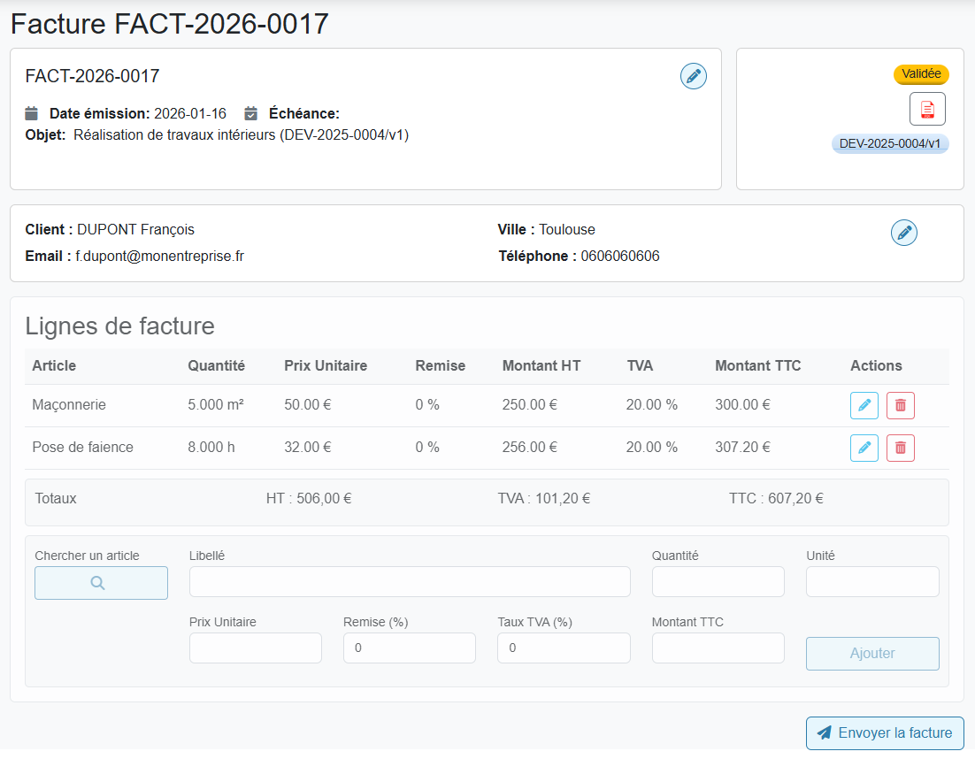 Des actions simples, une tracabilité complète