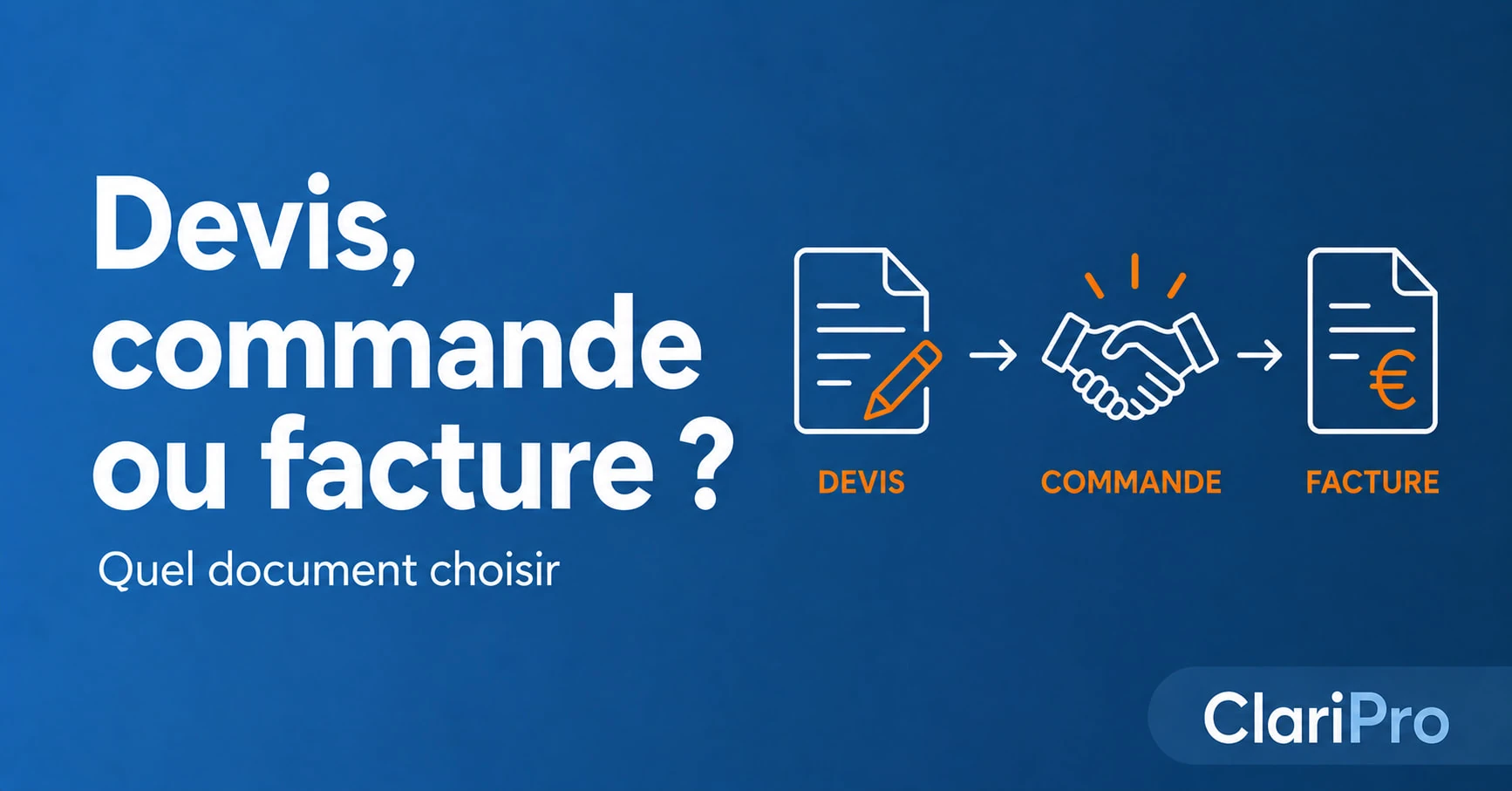 Différence entre devis, bon de commande et facture pour un auto-entrepreneur