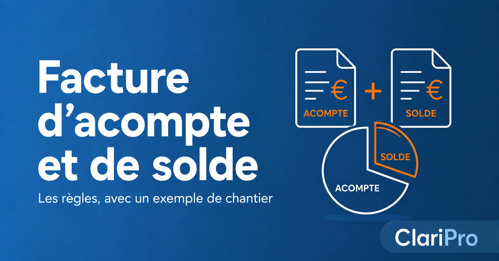 Facture d'acompte et facture de solde pour un auto-entrepreneur