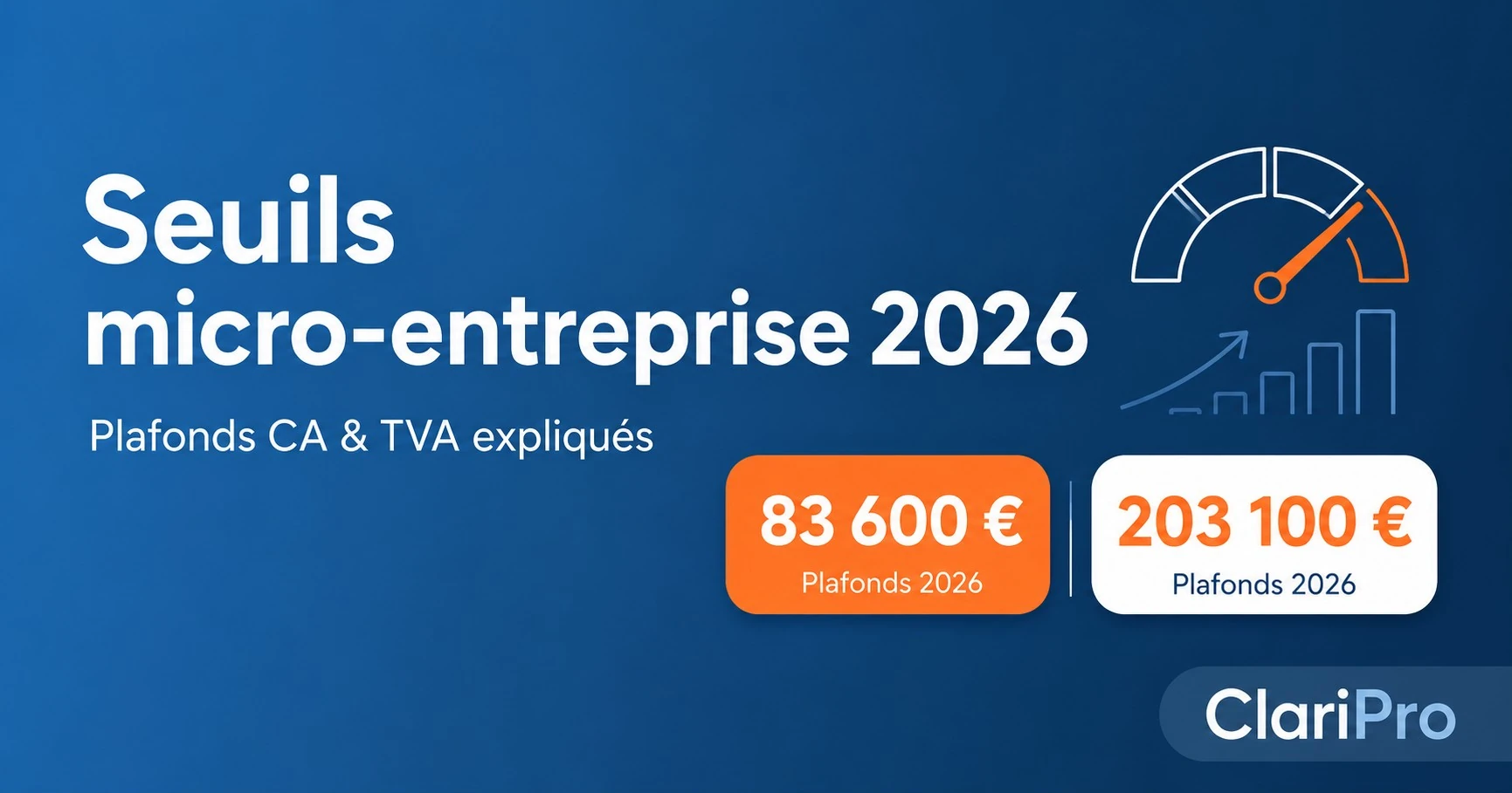 Seuils de chiffre d'affaires de la micro-entreprise 2026 : plafonds CA et TVA